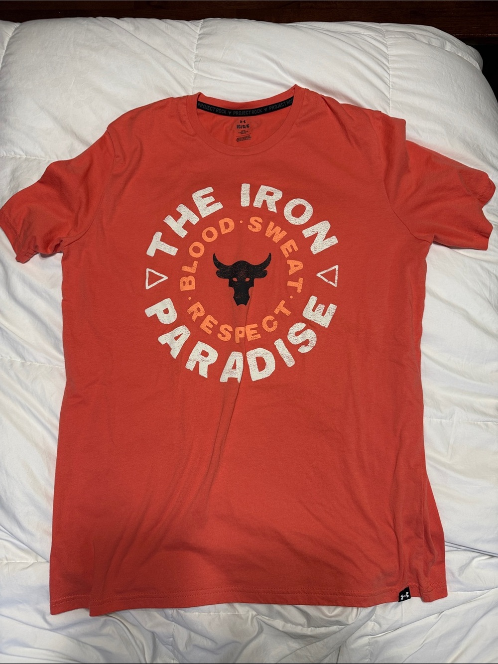 Under Armour Men’s Orange Short-Sleeve 'The Iron Paradise' Graphic Tee